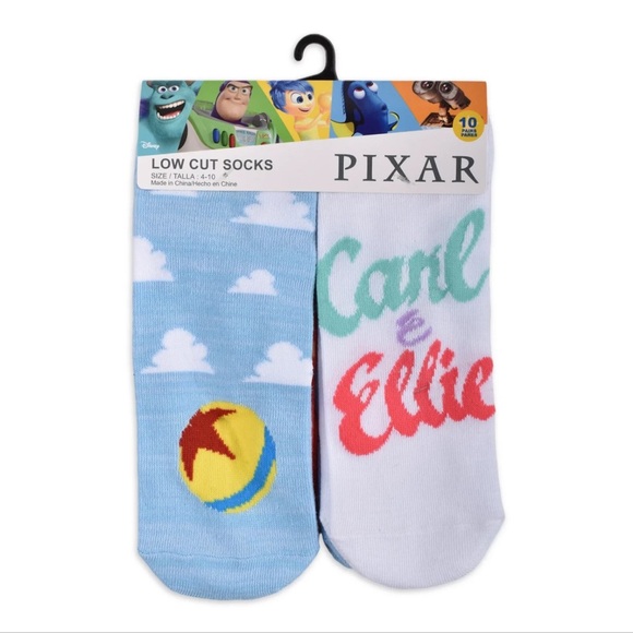 Disney Accessories - Pixar | 10-pack low cut socks, Size 4-10 NWT